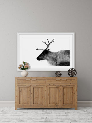 Marmont Hill, "Antler Profile" Framed Painting Print, 18x12
