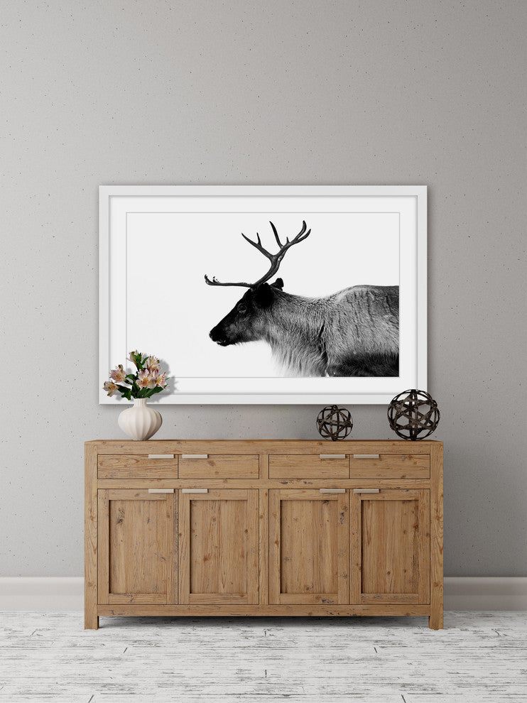 Marmont Hill, "Antler Profile" Framed Painting Print, 18x12