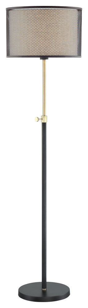 Elena Floor Lamp in Coffee Brown Gold Metal