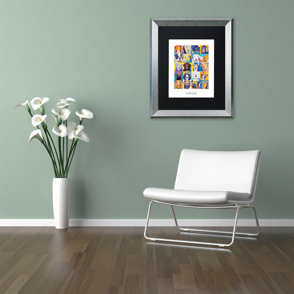Saunders-White 'Colorful Attitudes Poster', Silver Frame, Black Matte, 16"x20"