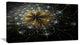 Large Mystic Golden Fractal Flower, Floral Canvas Art Print, 40x20