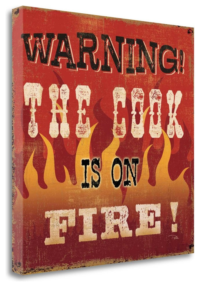 "The Cook Is On Fire" By Pela Studio, Giclee Print on Gallery Wrap Canvas
