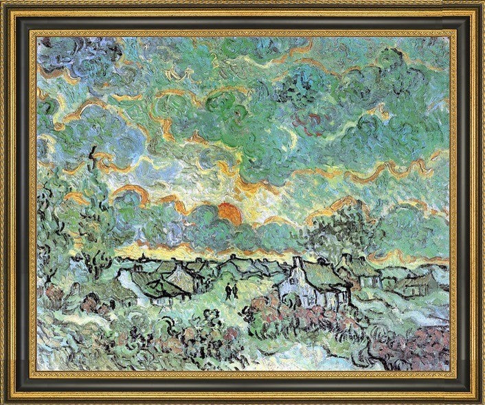 Vincent Van Gogh Cottages Cypresses: Reminiscence North