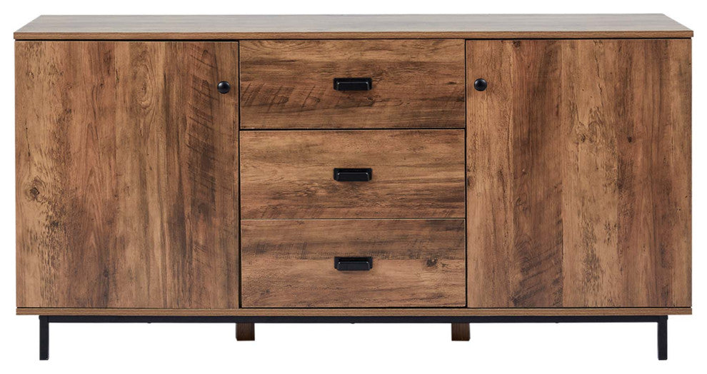 Wooden Sideboard with 2 Doors and 3 Drawers