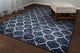 Couristan Easton Ogee Area Rug, Dusk Blue, 6'6" X 9'6"