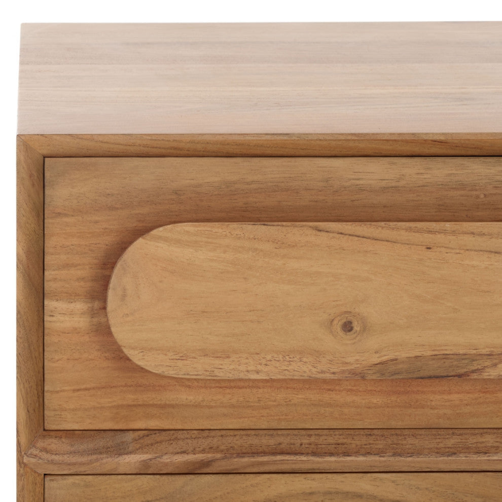 Safavieh Couture Lesliette 3 Drawer Nightstand, Natural