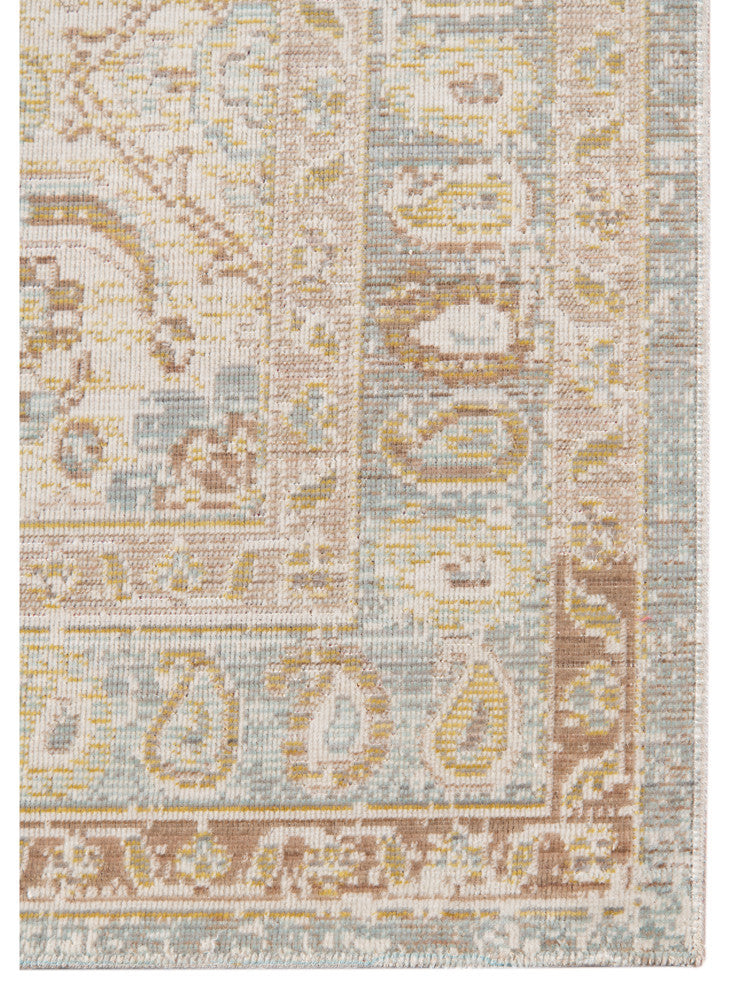 Century Leeds Runner, Blue, 2'6" x 8', Medallion