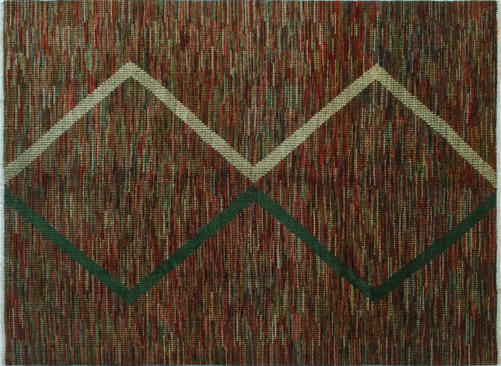 High-Low Chobi Boston Red Rug, 7''11x10''3