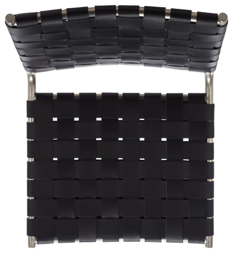 Safavieh Wesson Woven Dining Chair, Black/Silver