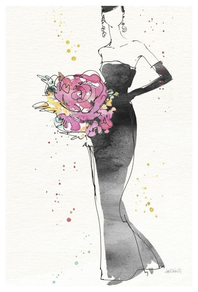 "Floral Fashion III v2" Digital Paper Print by Anne Tavoletti, 18"x26"