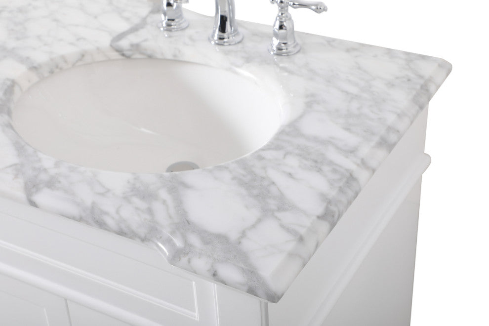 Home Living 60" Double Bathroom Vanity Set, White