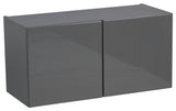 24 x 18 Wall Cabinet-Double Door-with Grey Gloss door