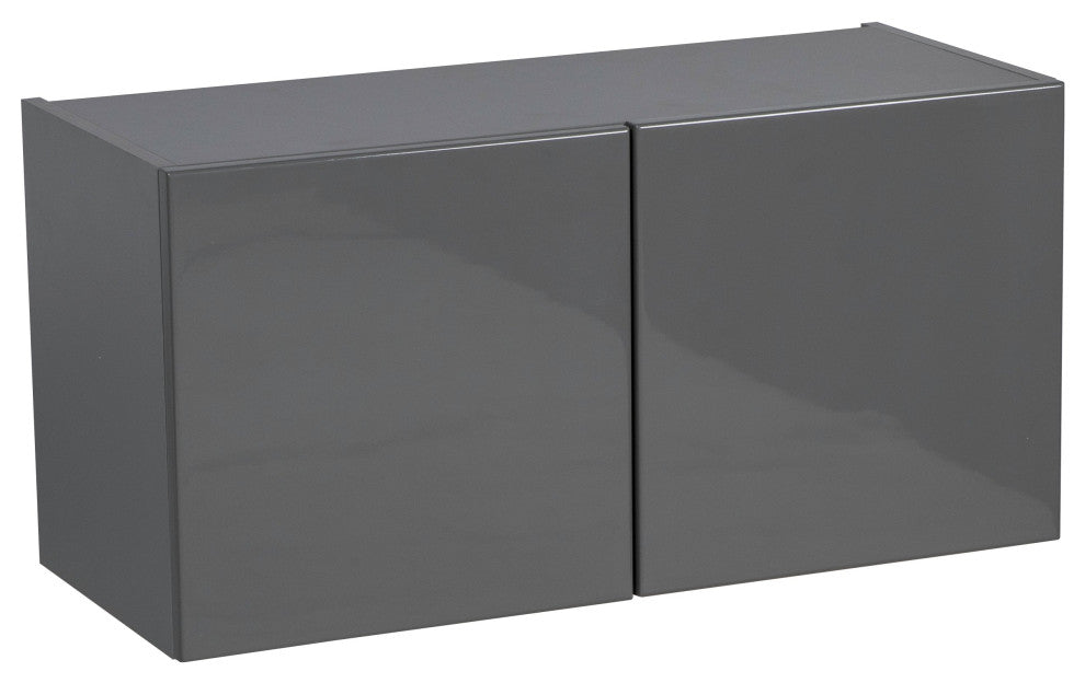 24 x 18 Wall Cabinet-Double Door-with Grey Gloss door