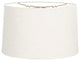 Royal Designs Shallow Drum Hardback Lampshade, Linen White, 15"x16"x10"