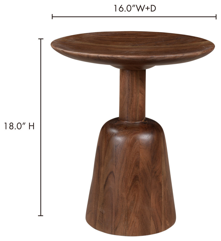 Nels End Table Dark Brown