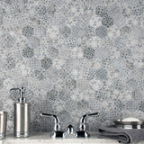 Medley 2" Hex Slate Blue Porcelain Floor and Wall Tile