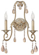 Hinkley Carlton Medium Two Light Sconce, Silver Leaf
