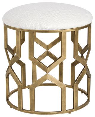 Uttermost Trellis Geometric Accent Stool