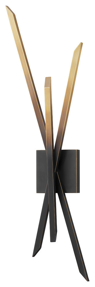 Gansevoort LED Wall Sconce, Gradient Brass Finish