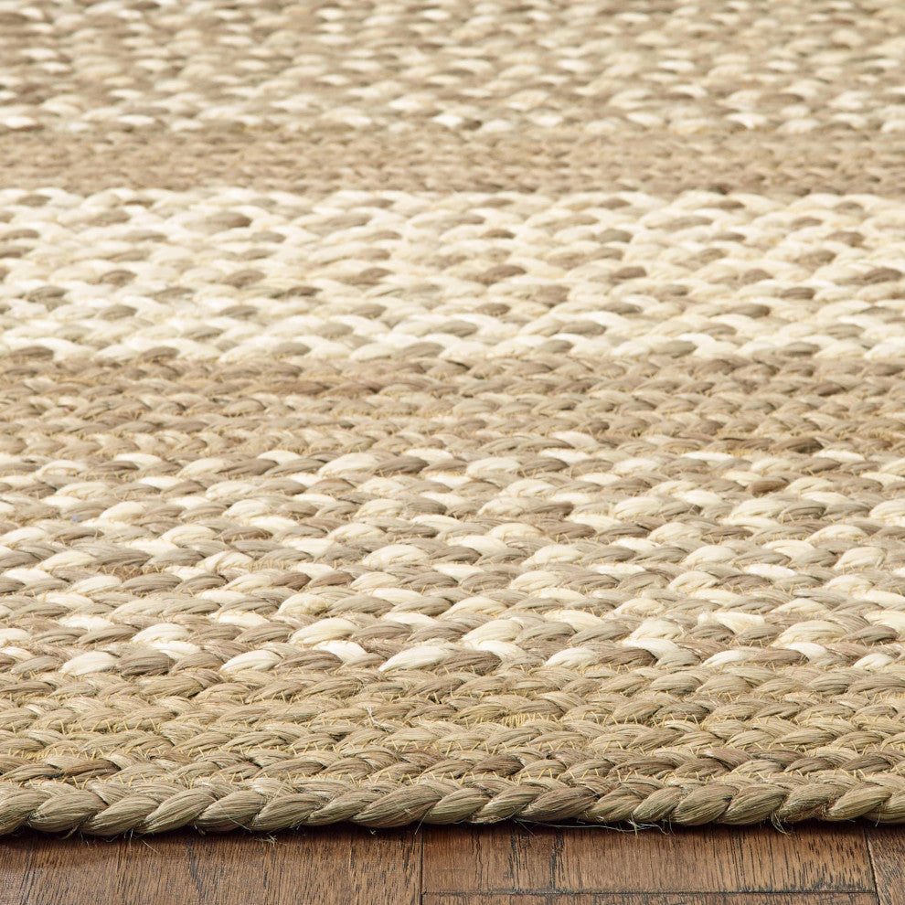 5" x 8" Tan Geometric Bordered Area Rug