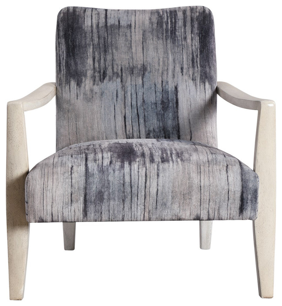 Uttermost Watercolor Gray Chenille Accent Chair 23587