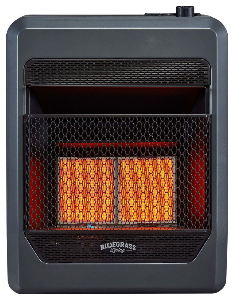 Bluegrass Living Natural Gas Vent Free Infrared Gas Space Heater 20000 BTU