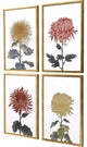 Chrysanthemum, 4-Piece Set Framed Art