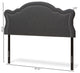 Avery Modern Dark Gray Fabric Queen Size Headboard