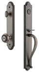 Arc 1-Piece Dummy Handleset, S Grip and Parthenon Knob, Antique Pewter, 848668