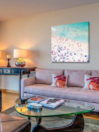 Beach Love II Print on Canvas, 101x101 cm