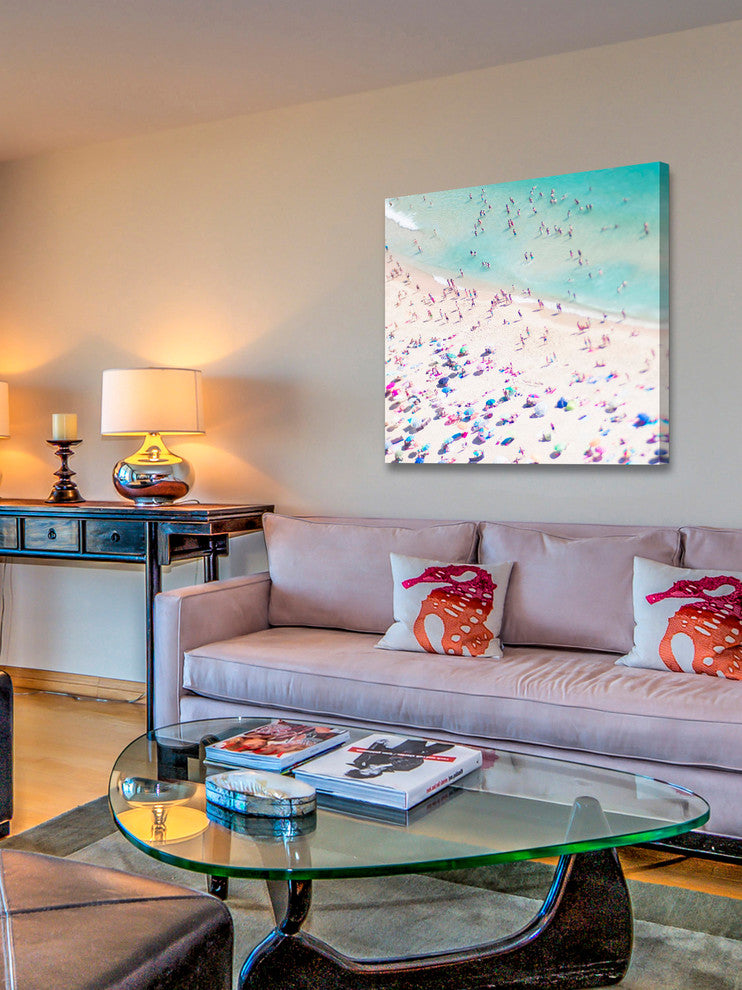 Beach Love II Print on Canvas, 101x101 cm