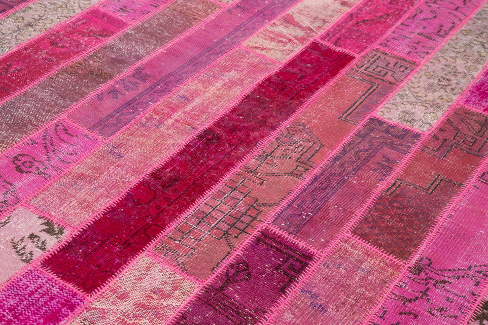 Rug N Carpet - Handwoven Turkish 6' 9" x 10' 0" Contemporary Patchwork Area Rug