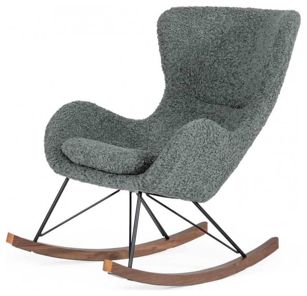 Modrest Ikard Modern Gray Sheep Rocking Chair