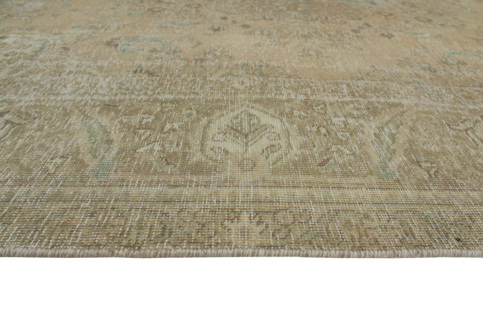 Fine Vintage Distressed Celiano Gold Rug