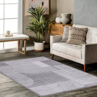 Low-Pile Rylan Gray/Ivory Rug, Gray, 10'x14'