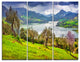 "Lake Rosamarina Panorama" Photo Canvas Art Print, 3 Panels, 36"x28"