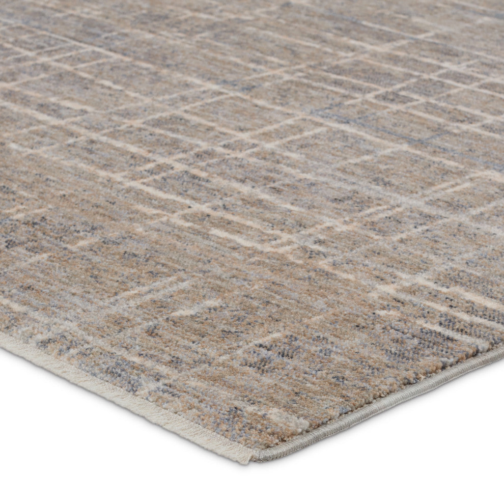 Pinon Striped Silver/ Taupe Area Rug 9'X12'