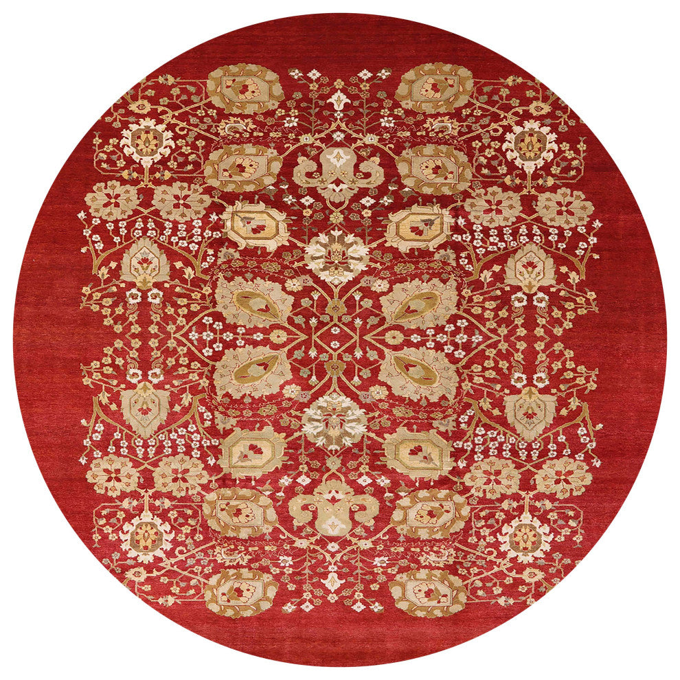 Ahgly Company Indoor Round Mid-Century Modern Area Rugs, 4' Round