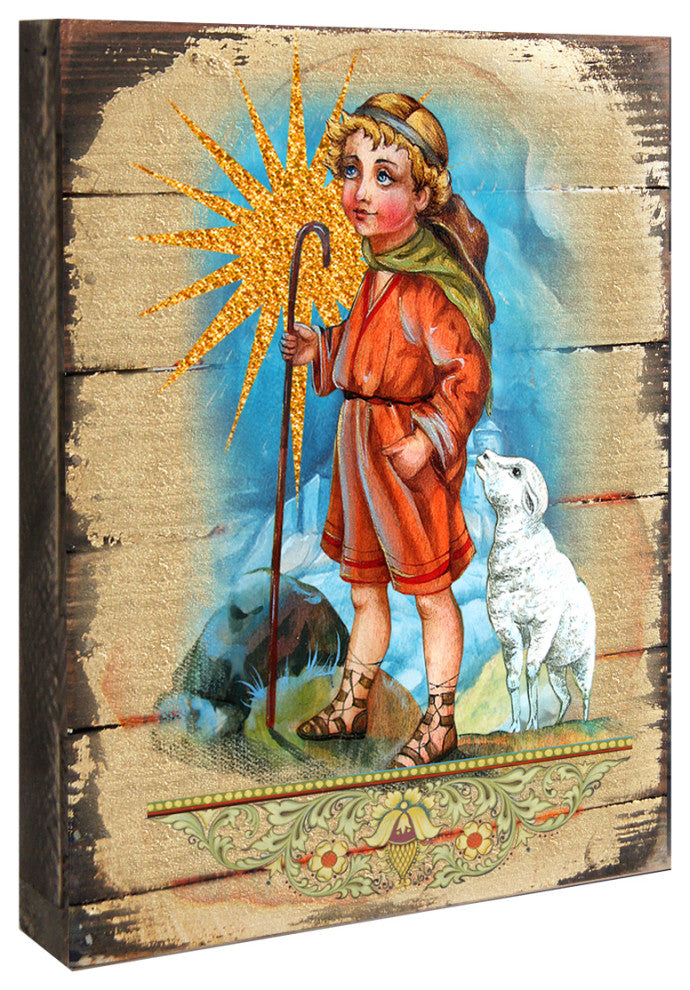 Icon Shepherd, Icon Wooden Figurine, 16 Inch