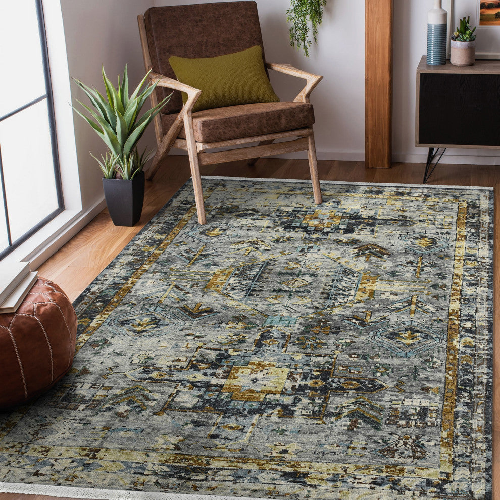 Willow Greenlee Area Rug, Multicolored, 9' x 12', Tribal