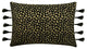 Blue Denim Gold Printed Spots Cotton 12"x24" Lumabr Pillow Cover, Leopard Gold