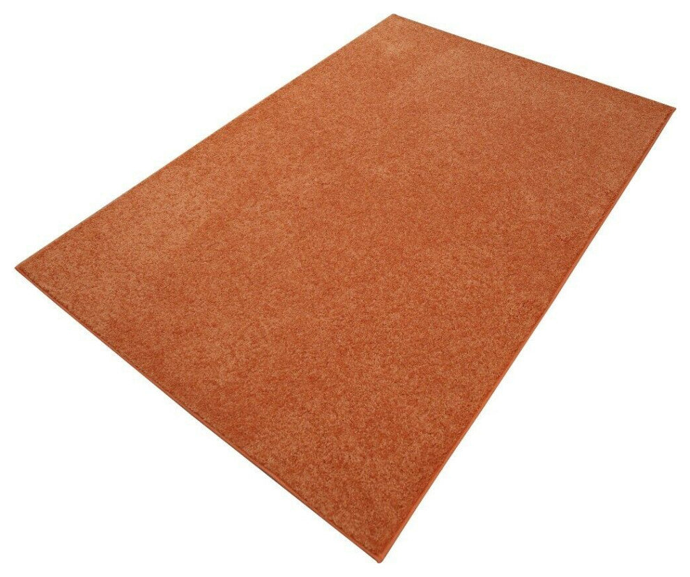 Furnish My Place Orange 3' x 6' Solid Color Rug Made In Usa