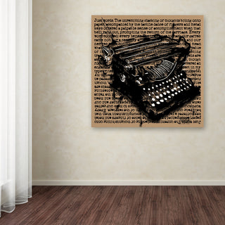 'Three-Quarter Typewriter' Canvas Art by Roderick Stevens