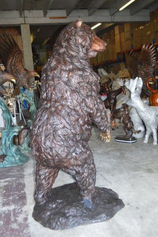 Big Bear standing Bronze Statue -  Size: 45"L x 42"W x 78"H.