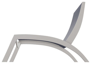Dune Sling Stackable Outdoor Hydro-Lounge Chaise, Collect Indigo/Warm Gray