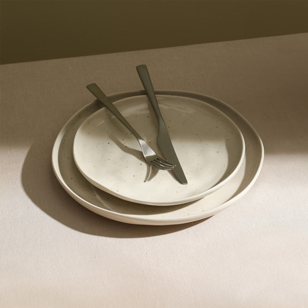 Stone Lain Mirella Stoneware Salad Plate Set of 4, Beige