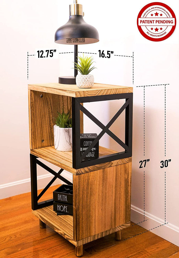 Rustic Side Table: Farmhouse End Table