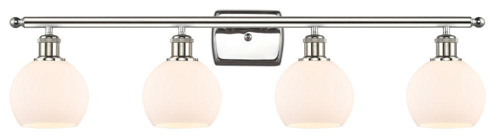 Innovations 516-4W-PN-G121-6-LED 4 Light Bath Vanity Light, Polished Nickel