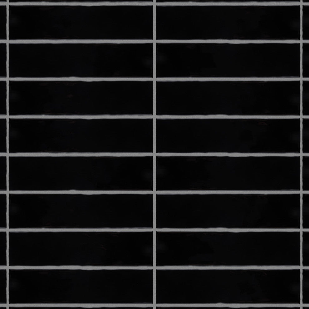 Castillo 3" x 12" Ceramic Wall Tile, Black