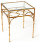 Bamboo Table, Antique Gold